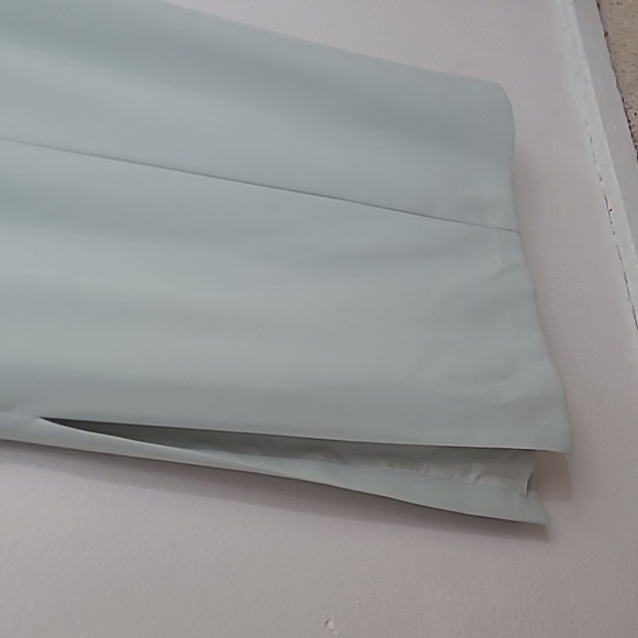 Formal Maxi Dress Matching Blazer Pastel Sea Foam Green Lace High Crew Neck - Picture 6 of 15